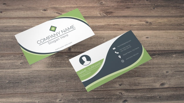Free Business Card Mockup In Eco Style Psd