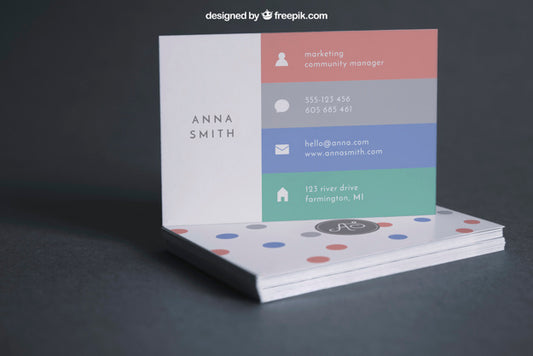 Free Business Card Mockup On Stack Psd