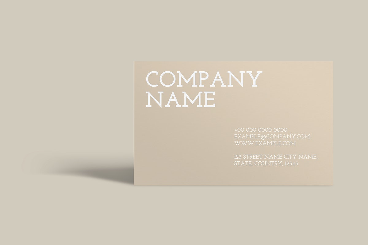 Free Business Card Mockup Psd In Gold Tone