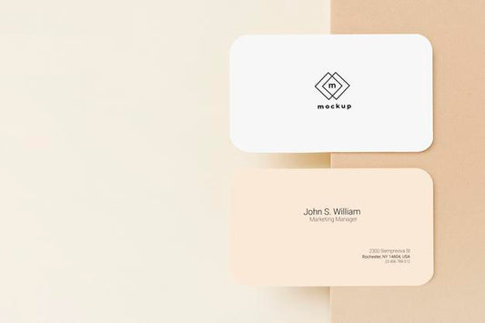 Free Business Card Mockup With Copy Space, Front And Back Side Psd