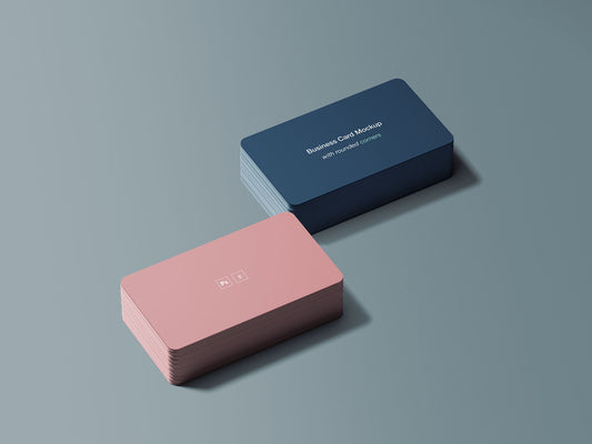 Free Business Card Mockup With Rounded Corners