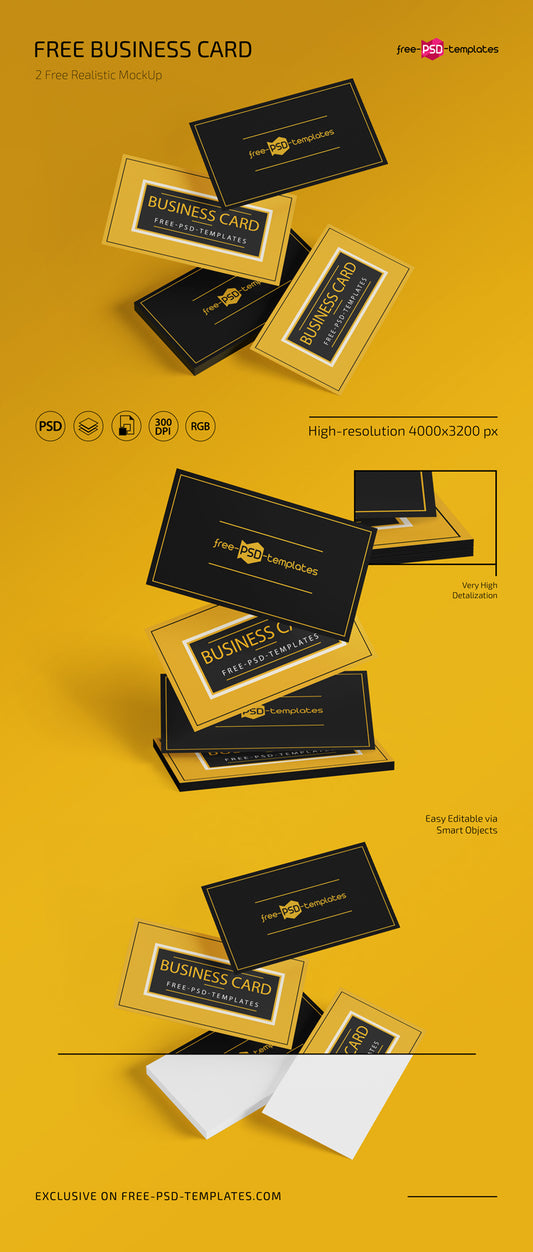 Free Business Card Mockups In Psd