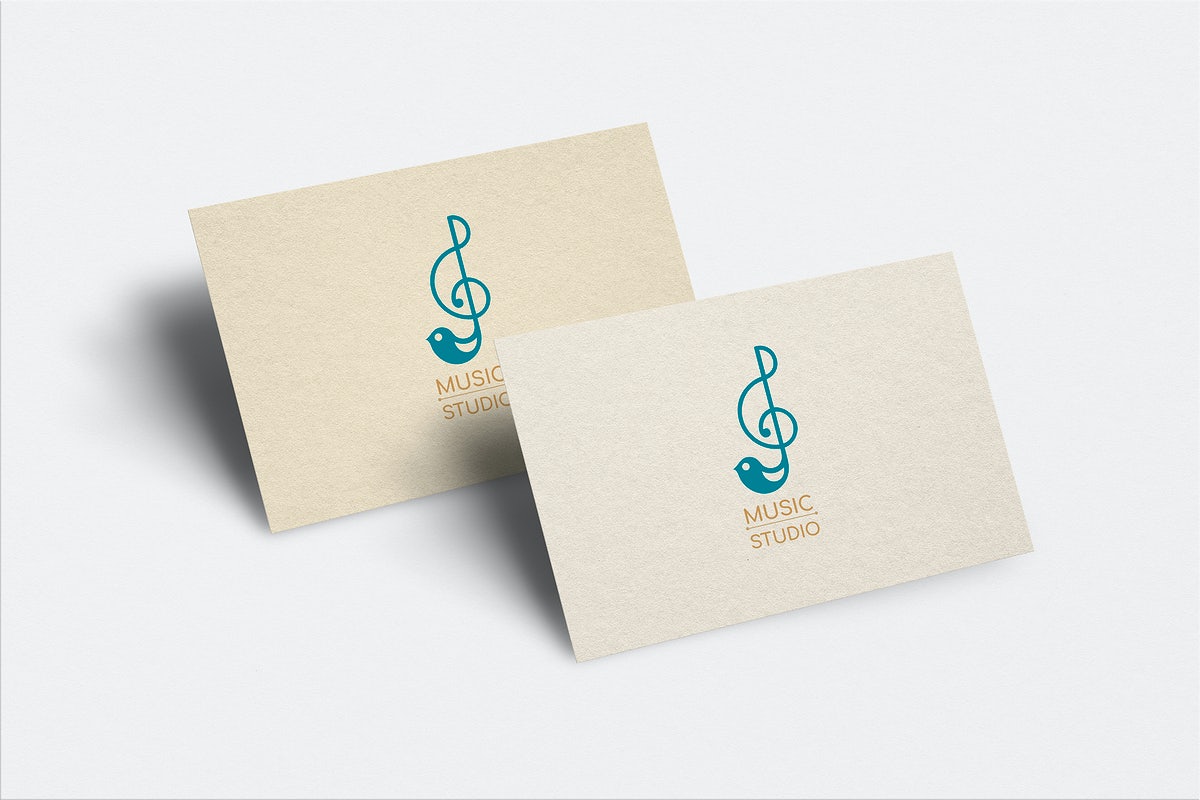 Free Business Card Psd Mockup Design For Music Company Corporate Identity