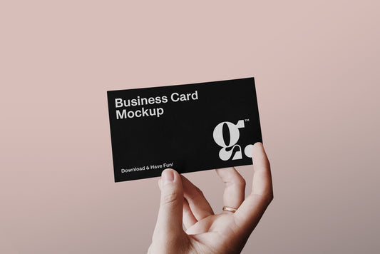 Free Business Card With Hand Mockup