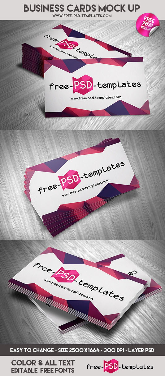 Free Business Cards Mock Up In Psd