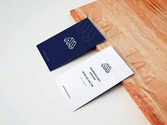 Free Business Cards With Wooden Board