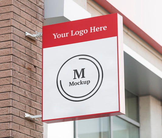 Free Business Company Sign Mock-Up Outside Psd