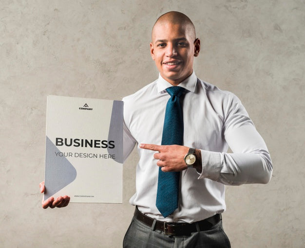 Free Business Concept With Smiley Man Psd