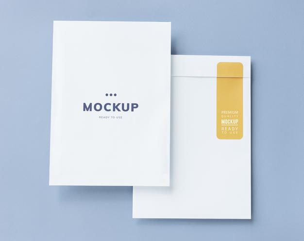 Free Business Document And Envelope Mockup Psd