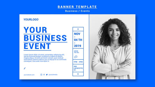 Free Business Event Banner Template Psd