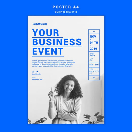 Free Business Event Poster Template Psd