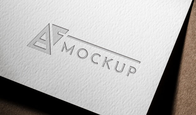 Free Business Mock-Up Card On Coarse Paper Psd