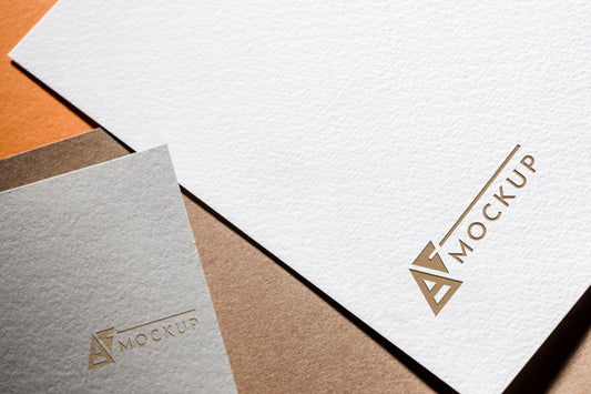 Free Business Mock-Up Card On Textured Paper Psd