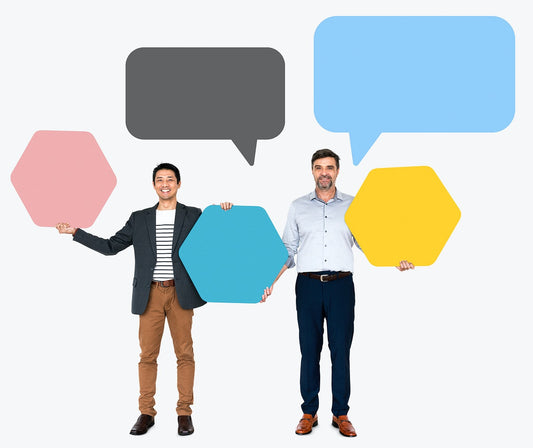 Free Business Partners With Blank Speech Bubbles