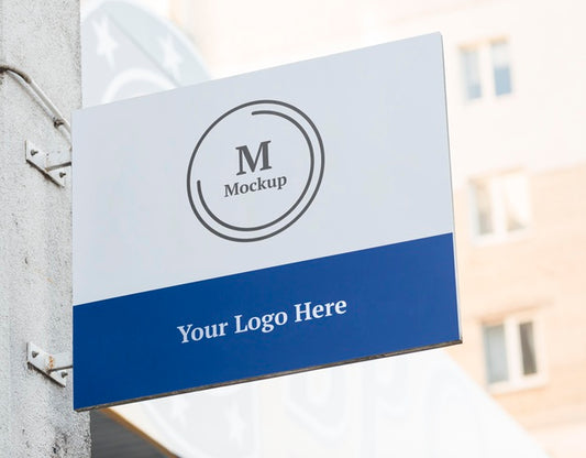 Free Business Sign Mock-Up Outside Psd