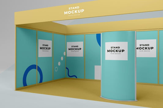 Free Business Stand And Booth Mock-Up Psd