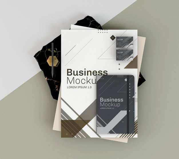 Free Business Stationery Mock-Up And Notepad Psd