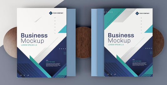 Free Business Stationery Mock-Up Arrangement Cover Books Psd