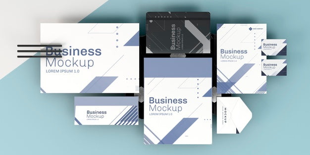 Free Business Stationery Mock-Up Psd