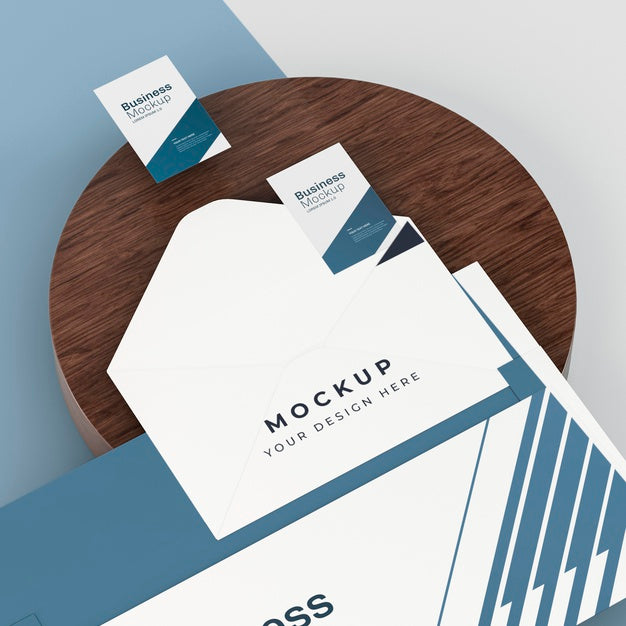 Free Business Stationery Mock-Up With Envelope Psd
