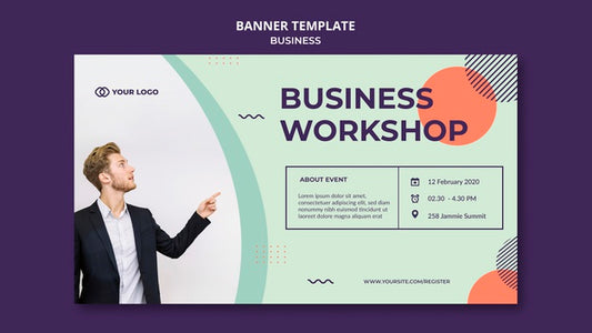 Free Business Workshop Concept Banner Template Psd