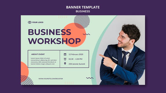 Free Business Workshop Concept Banner Template Psd