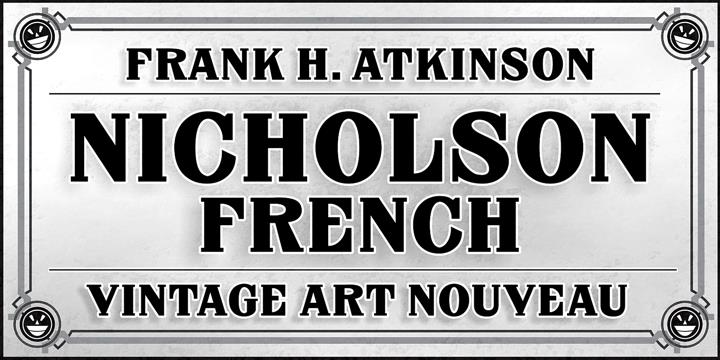 Free FHA Nicholson French NCV Font