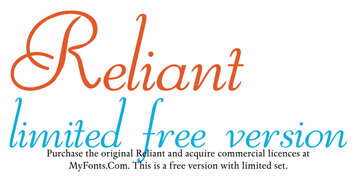 Free Reliant Limited Version Font