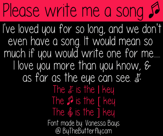 Free Please write me a sing Font