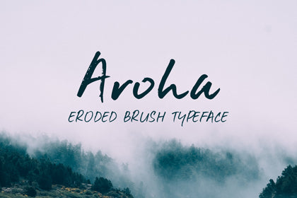 Free Aroha Brush Font