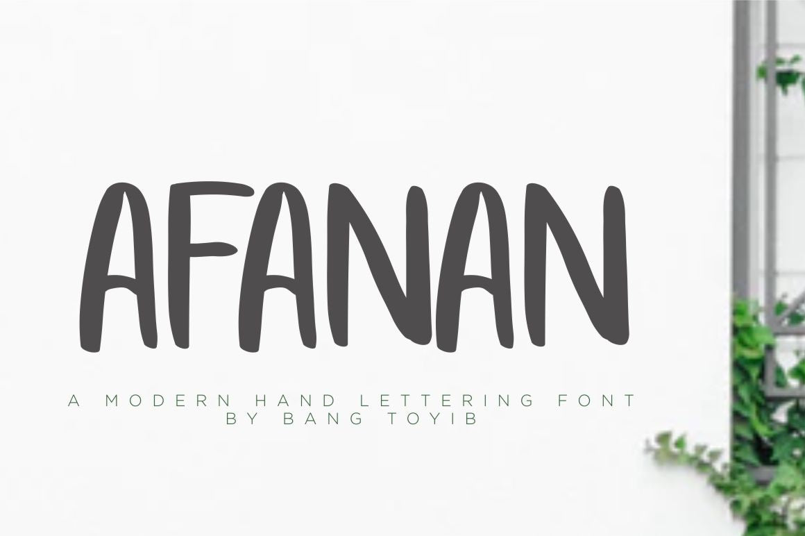 Free AFANAN - Handmade Font