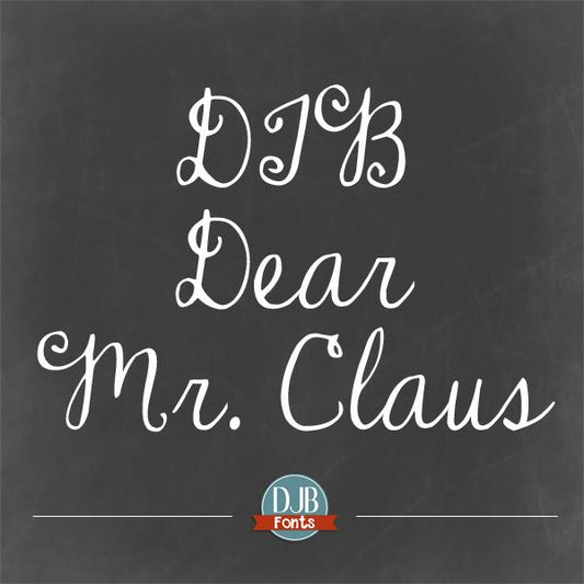 Free DJB Dear Mr Claus Font