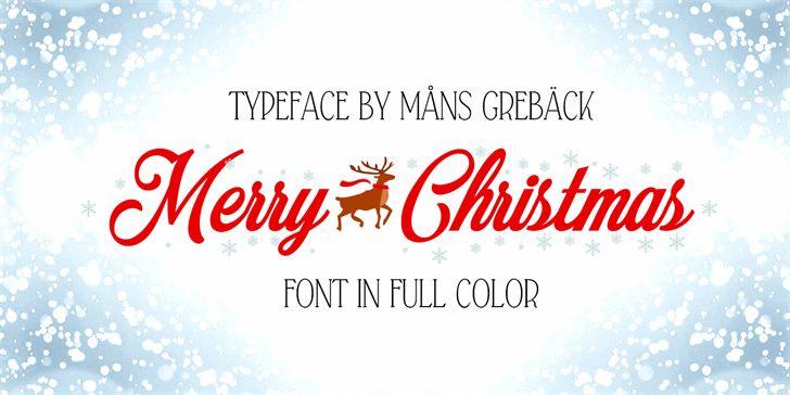 Free Merry Christmas Color Font