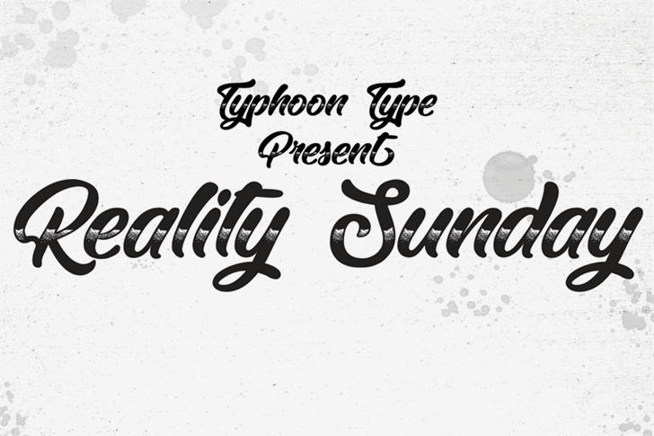 Free Reality Sunday Font