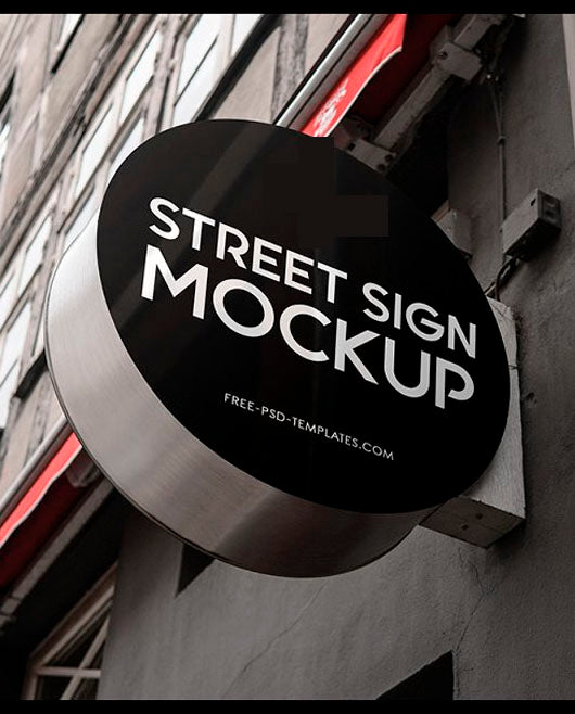 Free Cafe/Bar/Restaurant Signboard Mockup