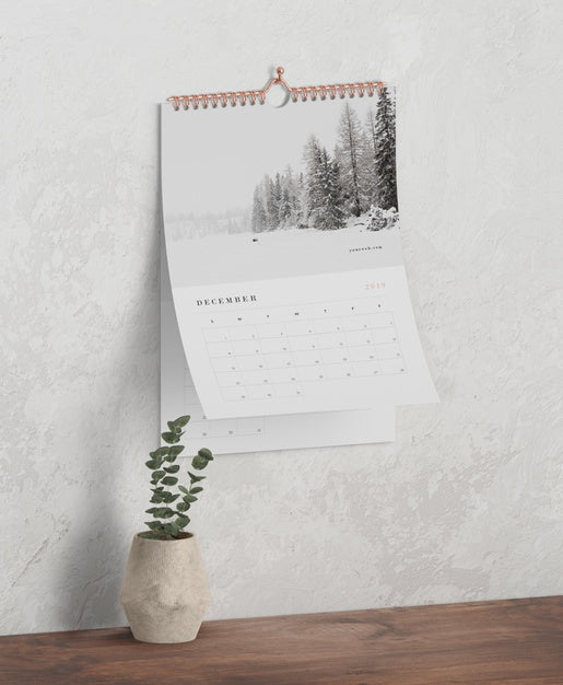 Free Calendar Concept As Book Spiral Link Psd