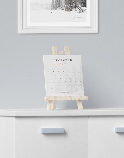 Free Calendar On Painting Process Support Psd