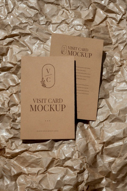 Free Camel And Nude Visits Card Mockup Psd