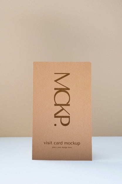 Free Camel And Nude Visits Card Mockup Psd