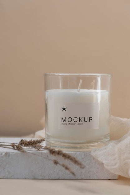 Free Candle Packaging Design Mockup Psd