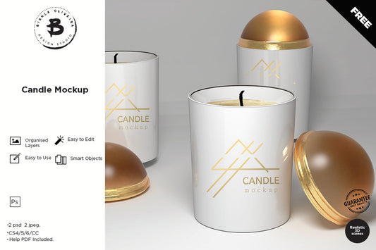 Free Candle Packaging Mockup