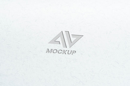 Free Capital Letter Mock-Up Logo Design On Minimalist White Paper Psd