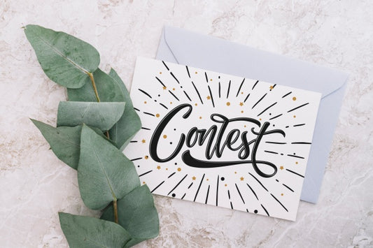 Free Card And Envelope Mockup With Nature Concept Psd