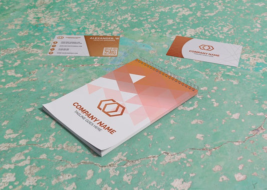 Free Card And Notepad Brand Company Business Mock-Up Paper Psd