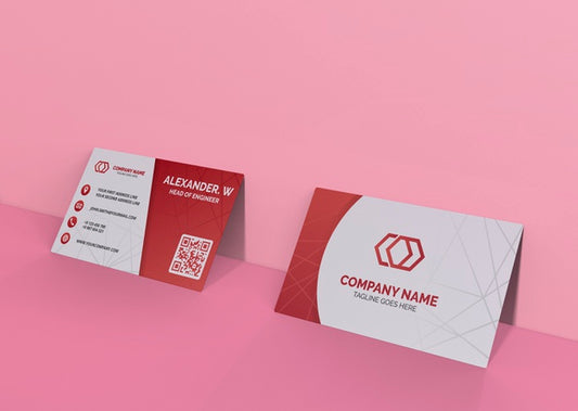 Free Card Brand Company Business Mock-Up Paper Psd