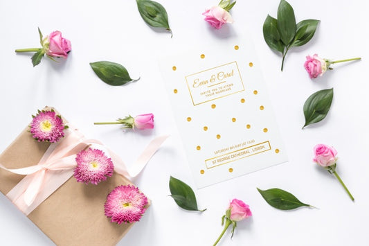 Free Card Mockup With Wedding Concept Psd