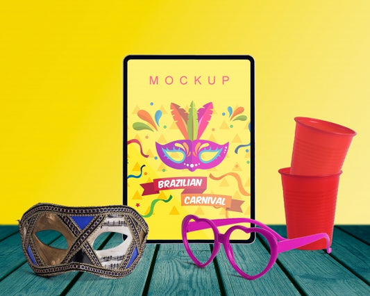 Free Carnival Mockup With Editable Objects Psd