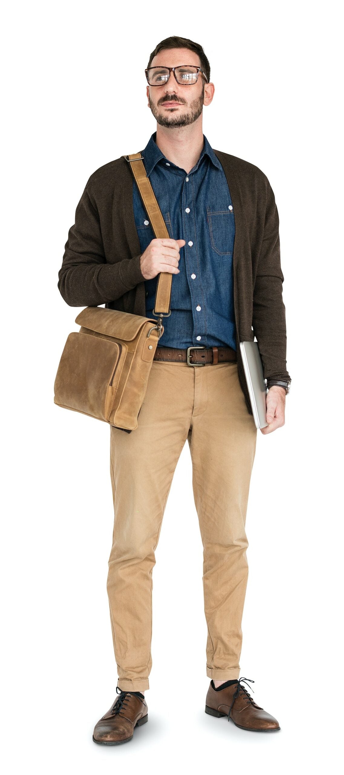 Free Caucasian Man Neutral Messenger Bag