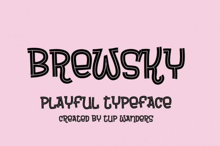 Free Font Brewsky - A Playful Typeface