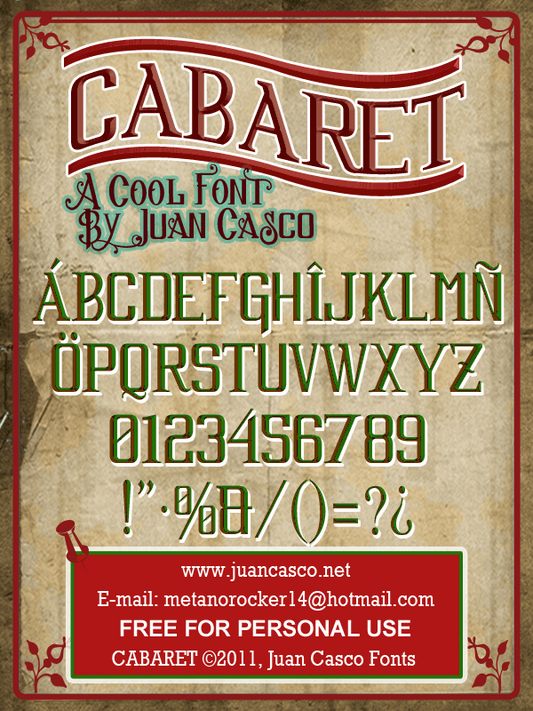 Free Cabaret Font